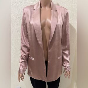 A cute silky pink blazer from International Concepts!